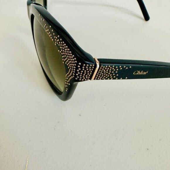 CHLOE STUDDED SUNGLASSES CE627S BLACK